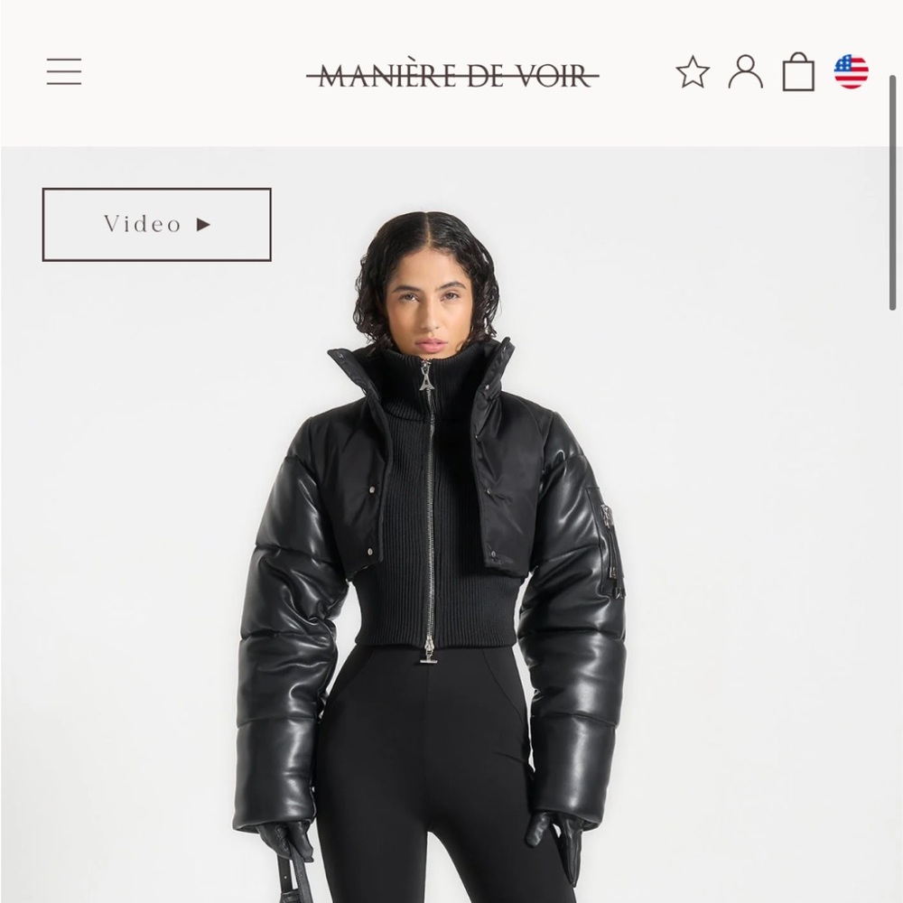 Cropped Bomber jacket winter coat